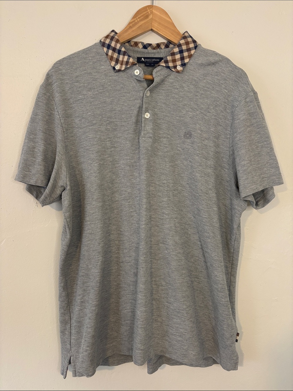 Aquascutum London Grey Polo Shirt Men’s Size XL